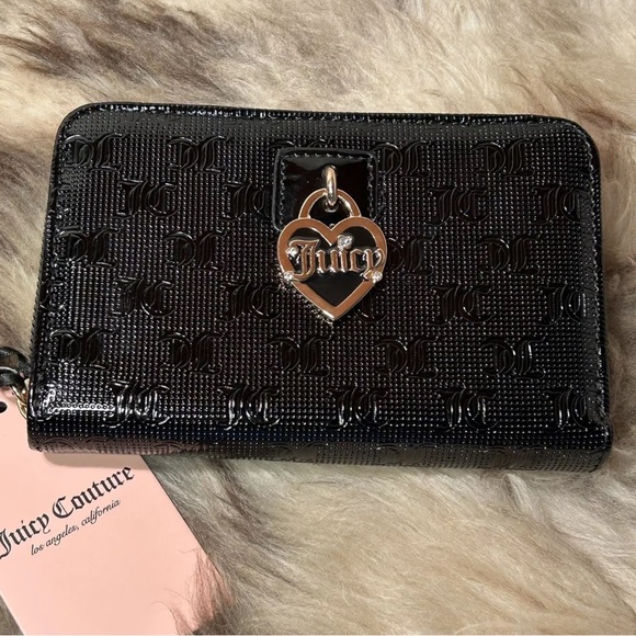 NWT Juicy Couture Simply Perfect Multi Compartment Bifold Wallet - Black - Picture 2 of 7
